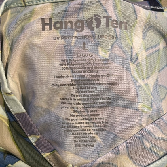 Hang Ten Women’s Large Multicolor Leaf Print Knit Long Sleeve Pullover UV/UPF - Picture 7 of 7